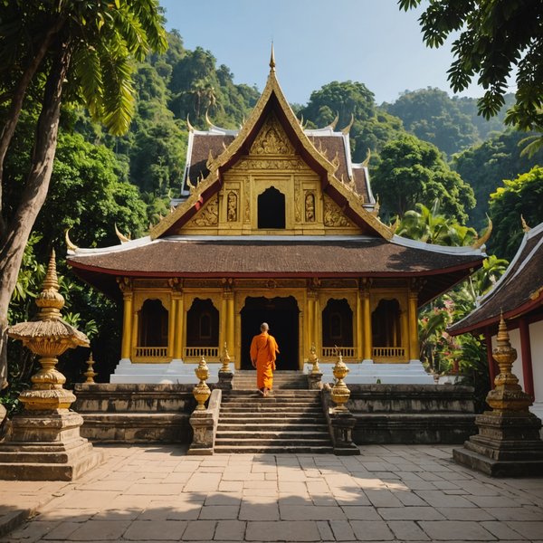 Comment organiser une visite des temples bouddhistes à Luang Prabang, Laos ?